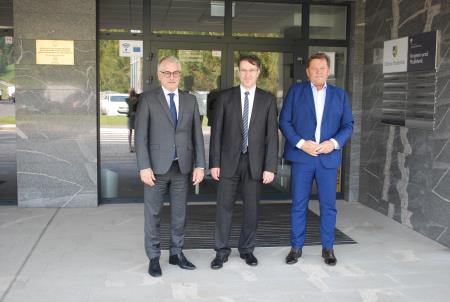 Obisk Matjaža Hana, ministra za gospodarski razvoj in tehnologijo ter dr. Aleksandra Jevška, ministra za razvoj in evropsko kohezijsko politiko